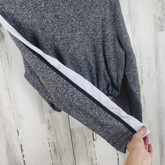 love ari gray speckle cropped sweater juniors size XL - Picture 2 of 11